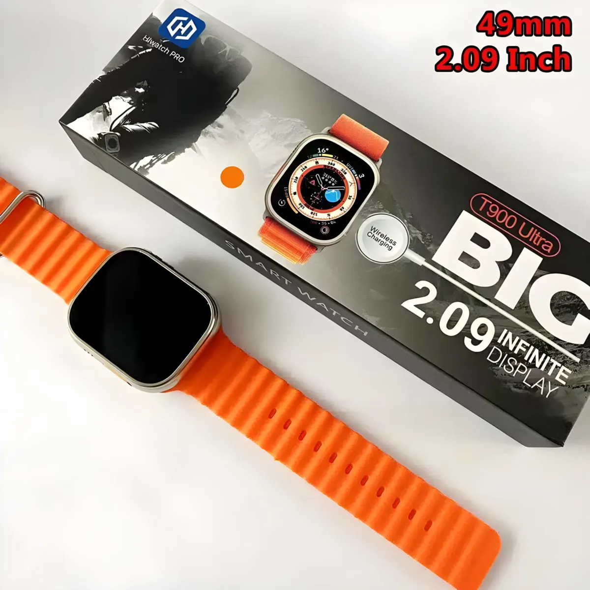 T900 Ultra Smartwatch Clone - 2.09" Display & Wireless Charging in Low Rate - Image 2
