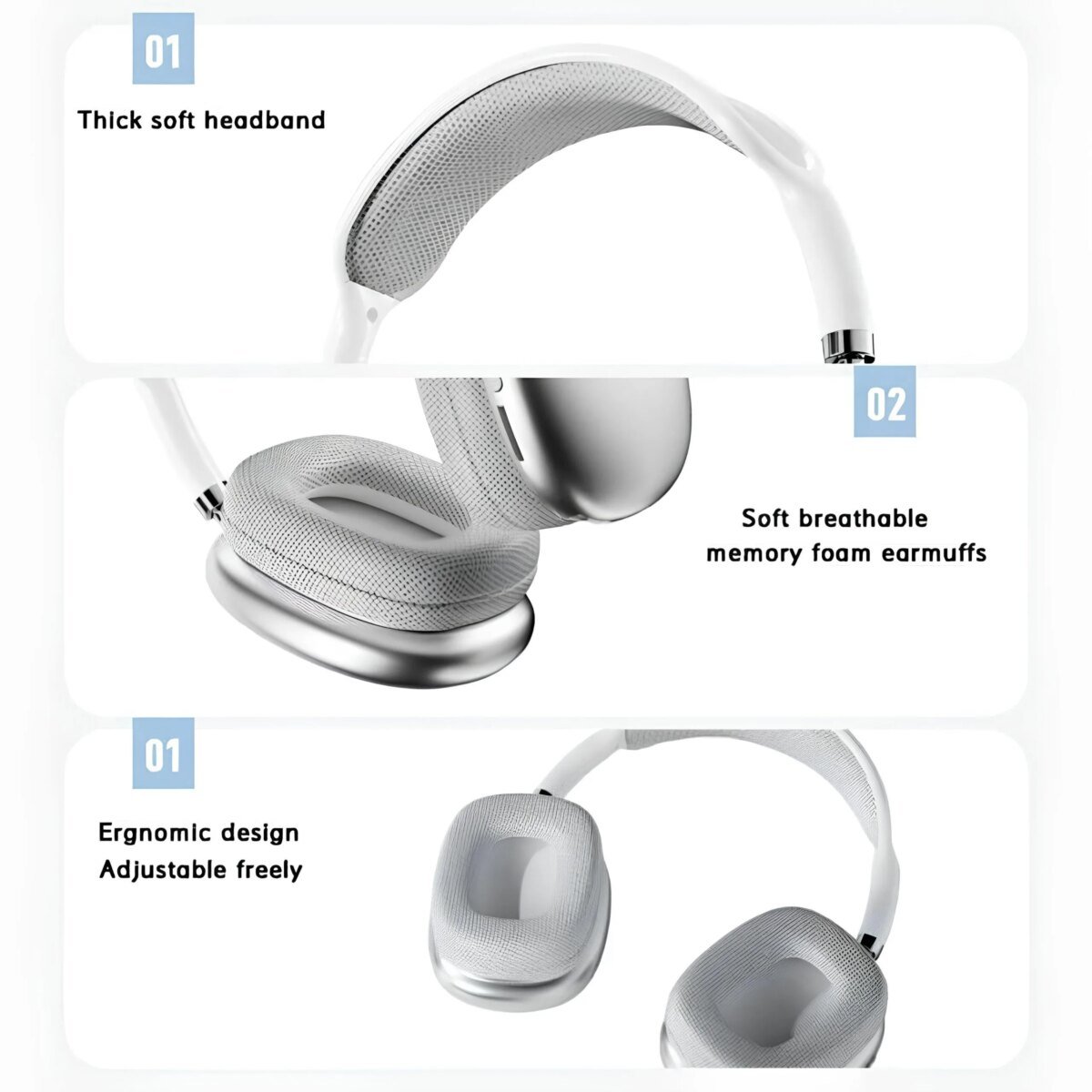 P9 Pro Max Wireless Headphones – Great Sound, Premium Comfortability! - Image 3