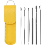 Complete Ear Wax Cleaning Kit - 6 Tools in Premium Leather Bag